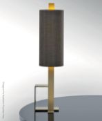 1 x FENDI CASA Chiara Bedside Lamp in Gold - Dimensions: H74 x W16 x D16cm - Ref: 4822331A - CL087 -