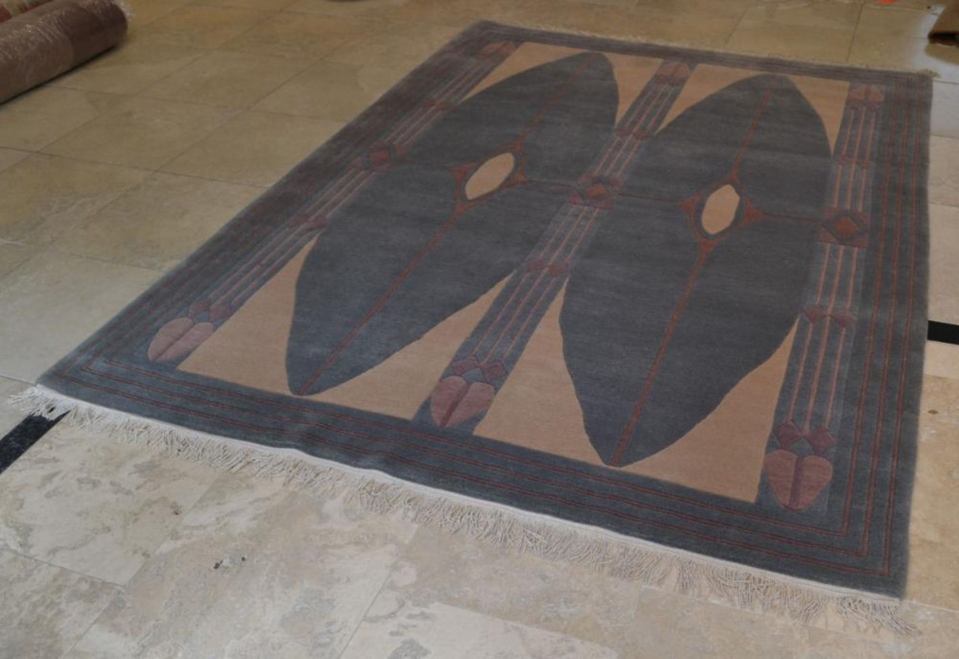 1 x Hand Knotted Mackintosh Design Nepalese Carpet - 100% Wool - Dimensions: 174x247cm - Unused - NO - Image 8 of 12