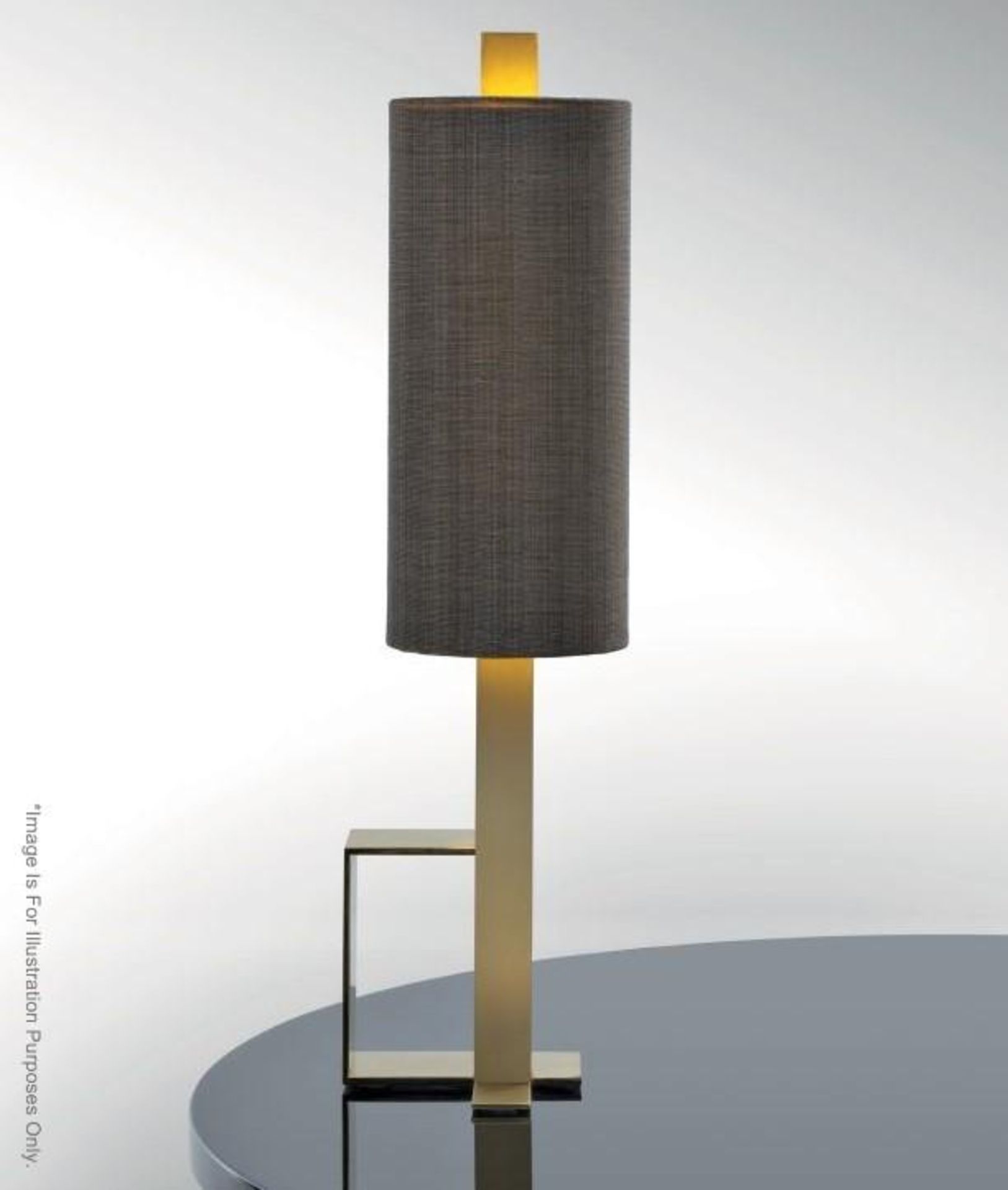 1 x FENDI CASA Chiara Bedside Lamp in Gold - Dimensions: H74 x W16 x D16cm - Ref: 4822331B - CL087 - - Image 11 of 14