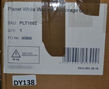1 x Planet Tall White Wall Hung Storage Unit - Ref: DY138/PLT1002 - CL190 - Unused Stock - Location: