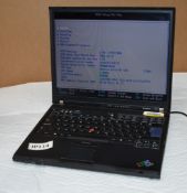 1 x Lenovo Thinkpad T60 14 Inch Laptop PC Computer - Features Intel Core 2 Duo T2300 1.6ghz Dual