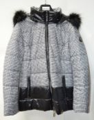 1 x Steilmann / Kirsten Womens Coat - Poly Down Filled Coat In An Hounds-Tooth Pattern - Features