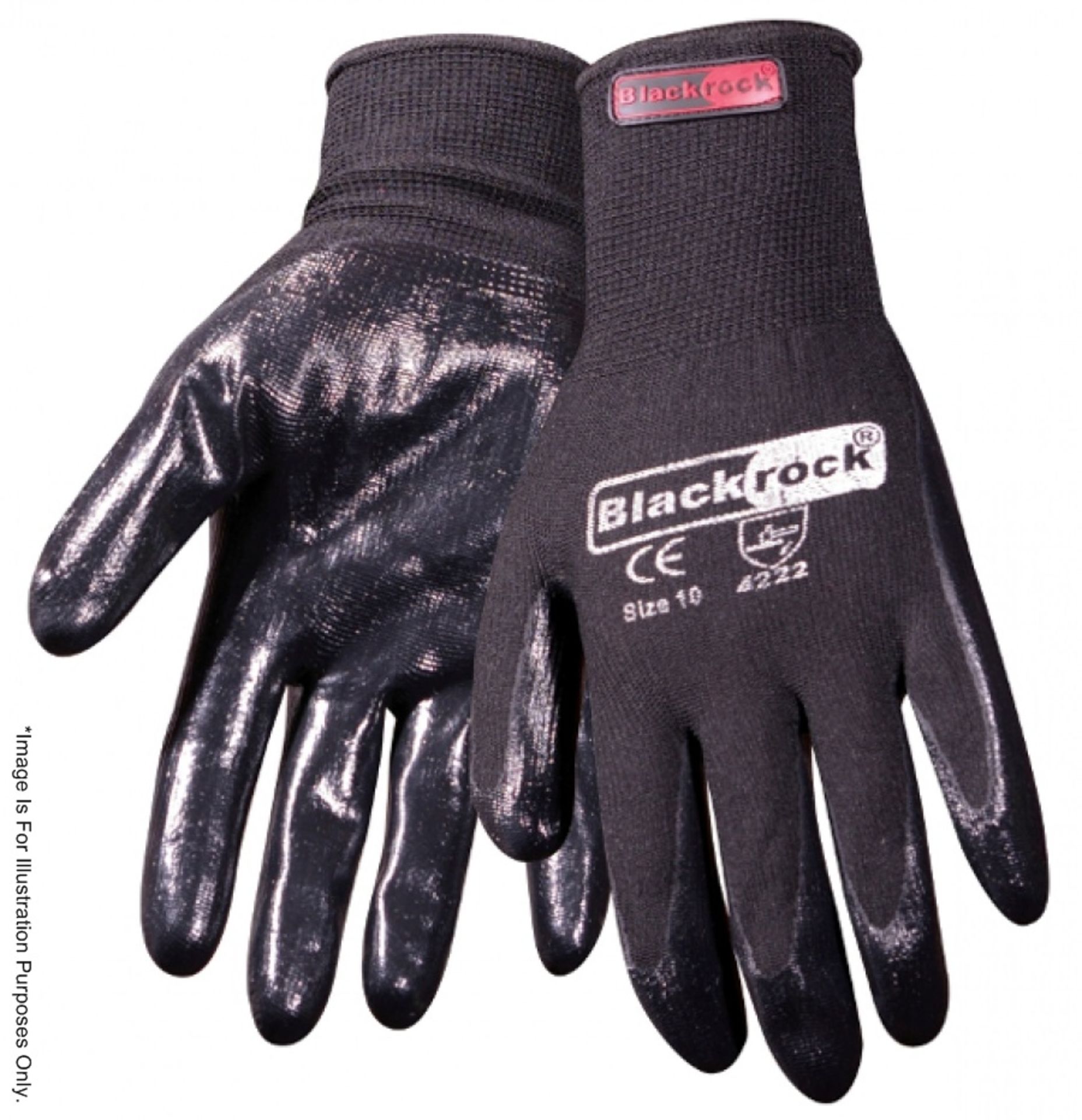 25 x Pairs Of BLACKROCK Lightweight Super Grip Nitrile Gloves - Various Sizes 9-11 - New/Unused
