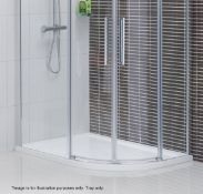 1 x Low Profile Offset Quadrant Right Handed Stone Shower Tray - Dimensions: 1000 x 800mm - Features