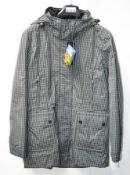 1 x Branded Hooded Womens Water And Windproof Coat - UK Size 12 - Multi Pocketed With A Detachable