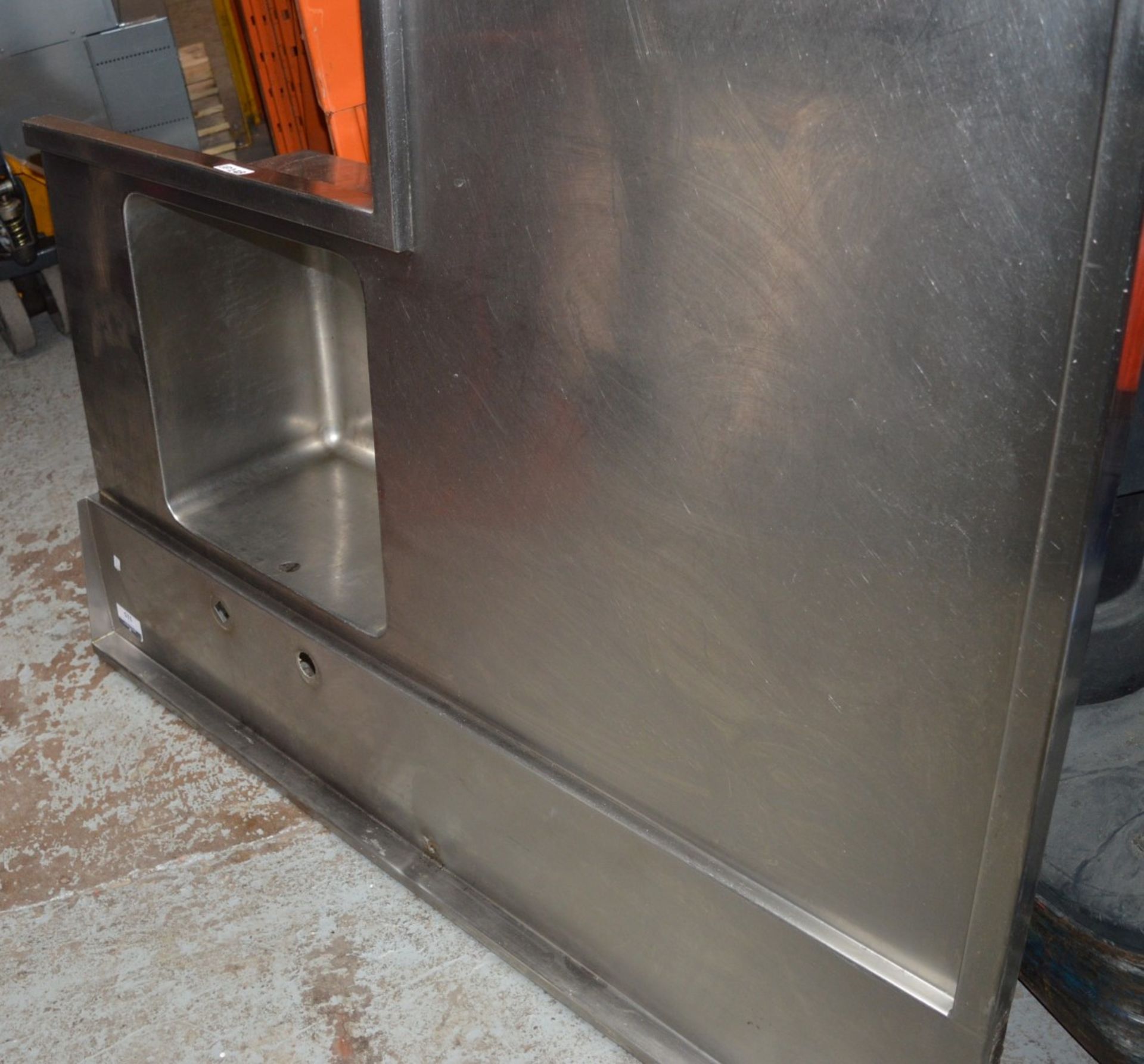 1 x Commercial Kitchen Corner Sink Drainer Unit - Top Only Legs Not Included - CL232 - Ref JP148 - - Image 5 of 6