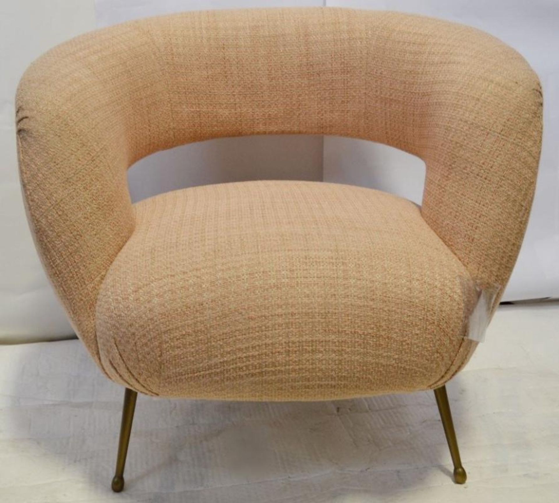 1 x KELLY WEARSTLER Laurel Lounge Chair With Brass Legs - Dimensions: 36"W x 31.5"D x 31.5"H - Great - Image 17 of 31