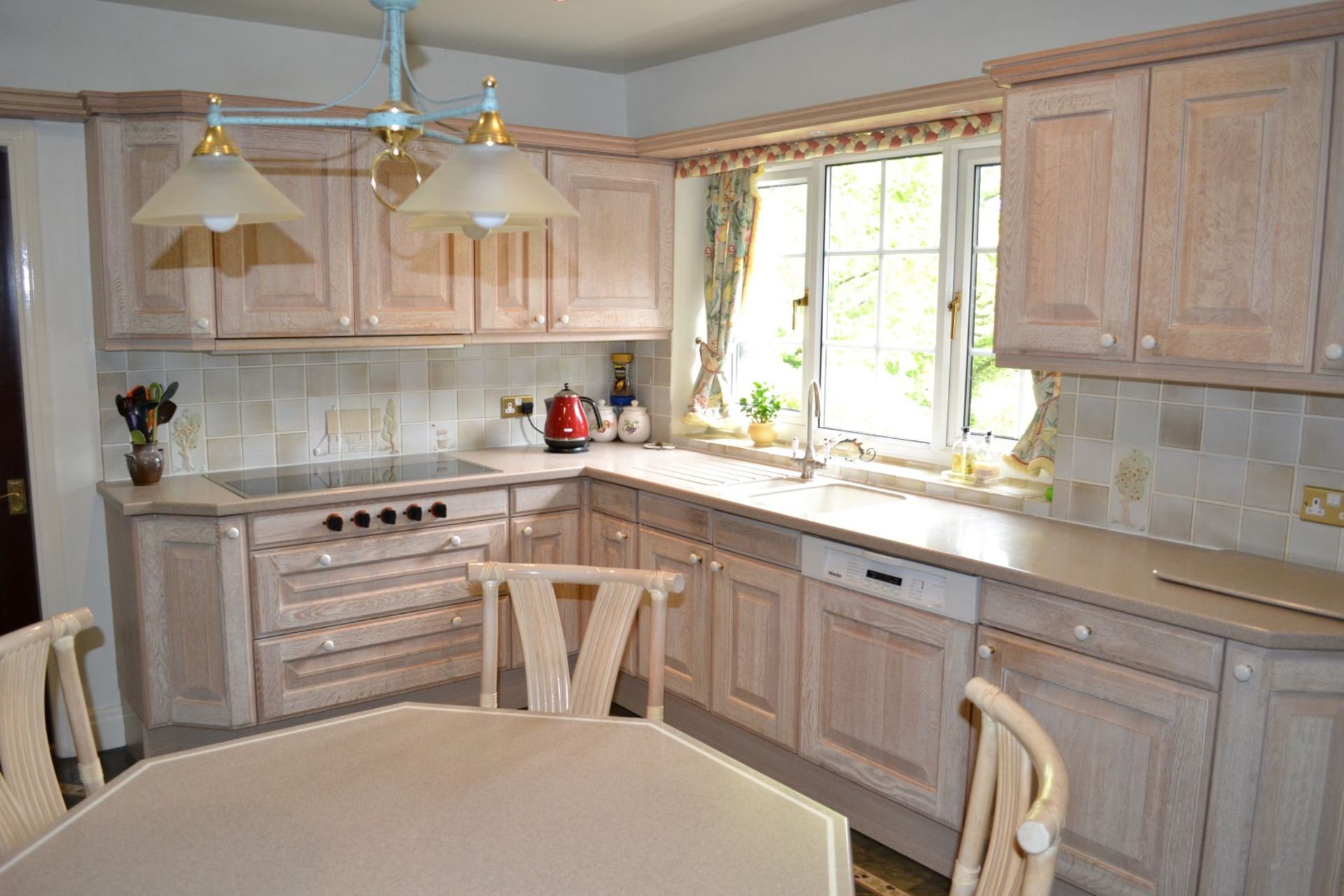 1 x SieMatic Bespoke Solid Wood Limed Oak Fitted Kitchen With Miele, Neff And Gaggenau Appliances