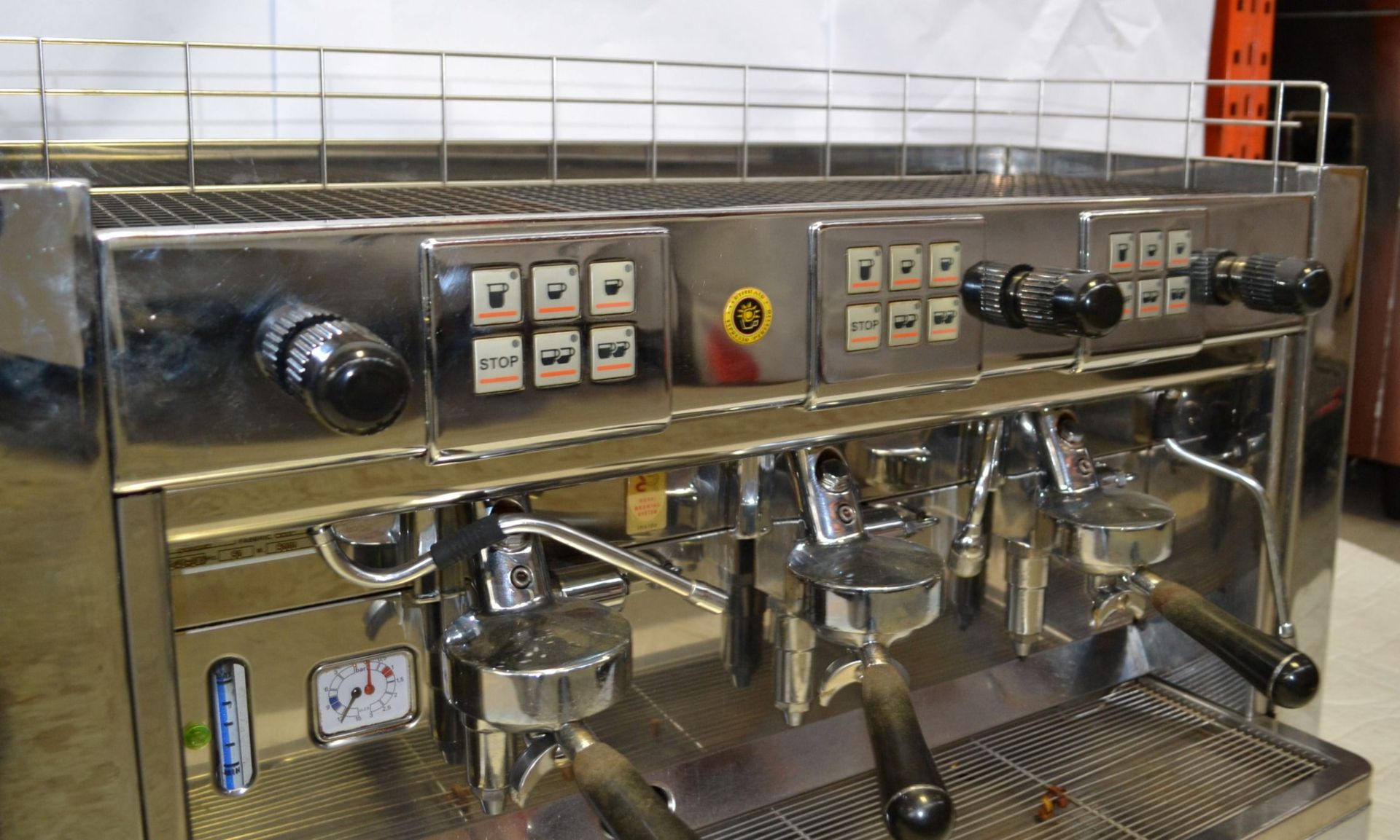 1 x Brasilia Gradisca Stainless Steel Commercial Coffee Macine- Model  Rest Dig 3GR 3-Group - - Image 5 of 14