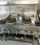 1 x Falcon Commercial Three Burner Wok Station - Model G1639 - Ideal For Commercial Kitchens