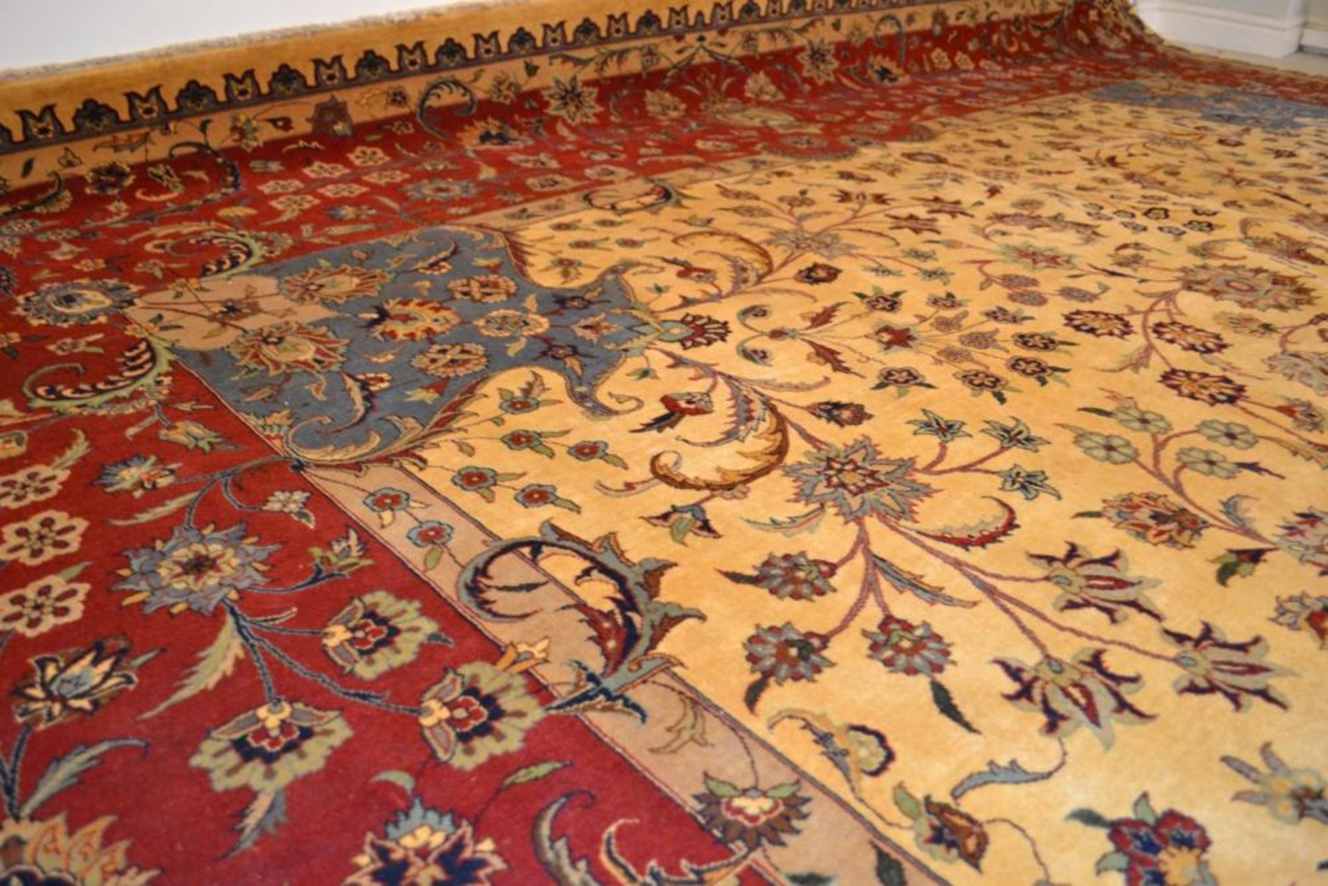 1 x Very Fine Top Quality Pakistan Tabriz Design Carpet - 320 Knot Count - Dimensions: 546x376cm - N - Image 23 of 31