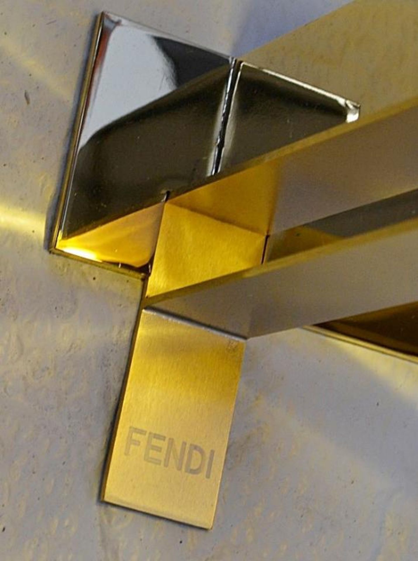 1 x FENDI CASA Chiara Bedside Lamp in Gold - Dimensions: H74 x W16 x D16cm - Ref: 4822331B - CL087 - - Image 13 of 14