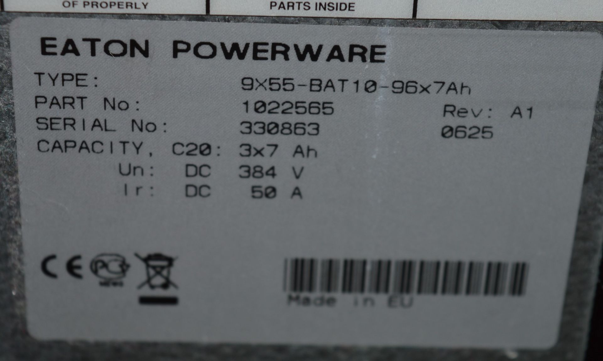 1 x Eaton Powerware 9x55 Extended UPS Battery Cabinet - 96x7Ah Battery Cabinet For Use With Eaton - Image 3 of 5