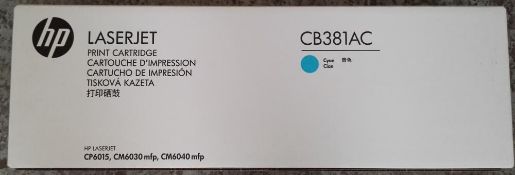 1 x HP CB381AC Cyan Original LaserJet Toner Cartridge ( CB381AC ) - New/Sealed/Unused - Genuine HP -