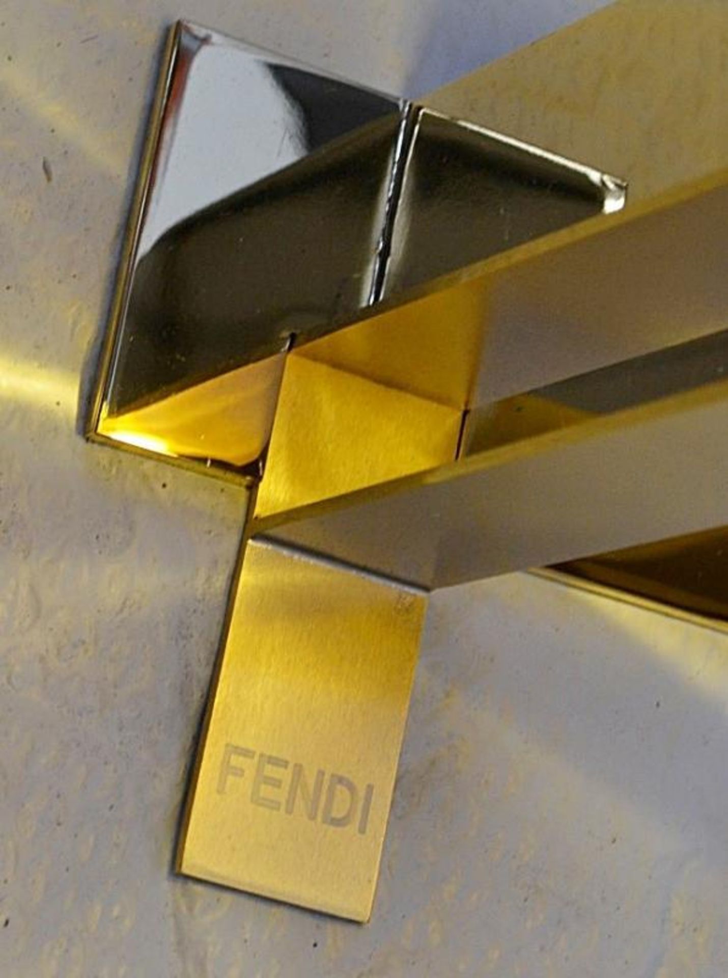 1 x FENDI CASA Chiara Bedside Lamp in Gold - Dimensions: H74 x W16 x D16cm - Ref: 4822331B - CL087 - - Image 4 of 14