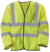 3 x Blackrock High Visibility Long Sleeve Waistcoat (Class 3) - Colour: Yellow - Size: All LARGE -