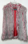 1 x Steilmann Womens Long Haired Faux Fur Gilet With Snap-Clasp Fixings - UK Size 12 - New Sample