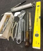 1 x Assorted Collection of Hand Tools Including Spanners, Files, Spirit Level and More - CL255 - Ref