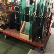 1 x Heavy Duty Mobile Storage Stand With Panel Dividers - Ideal For Storage Sheets of Glass,