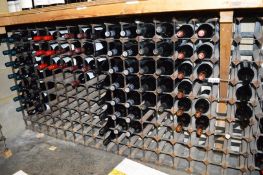1 x Wood & Metal Industrial Wine Rack - Size 176 x 90 cms - 180 Bottle Capacity - CL180 - Ref