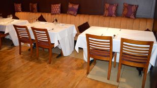 1 x Seating Booth With Tables and Chairs - Area Sits Twelve Placements - Features Long Seating