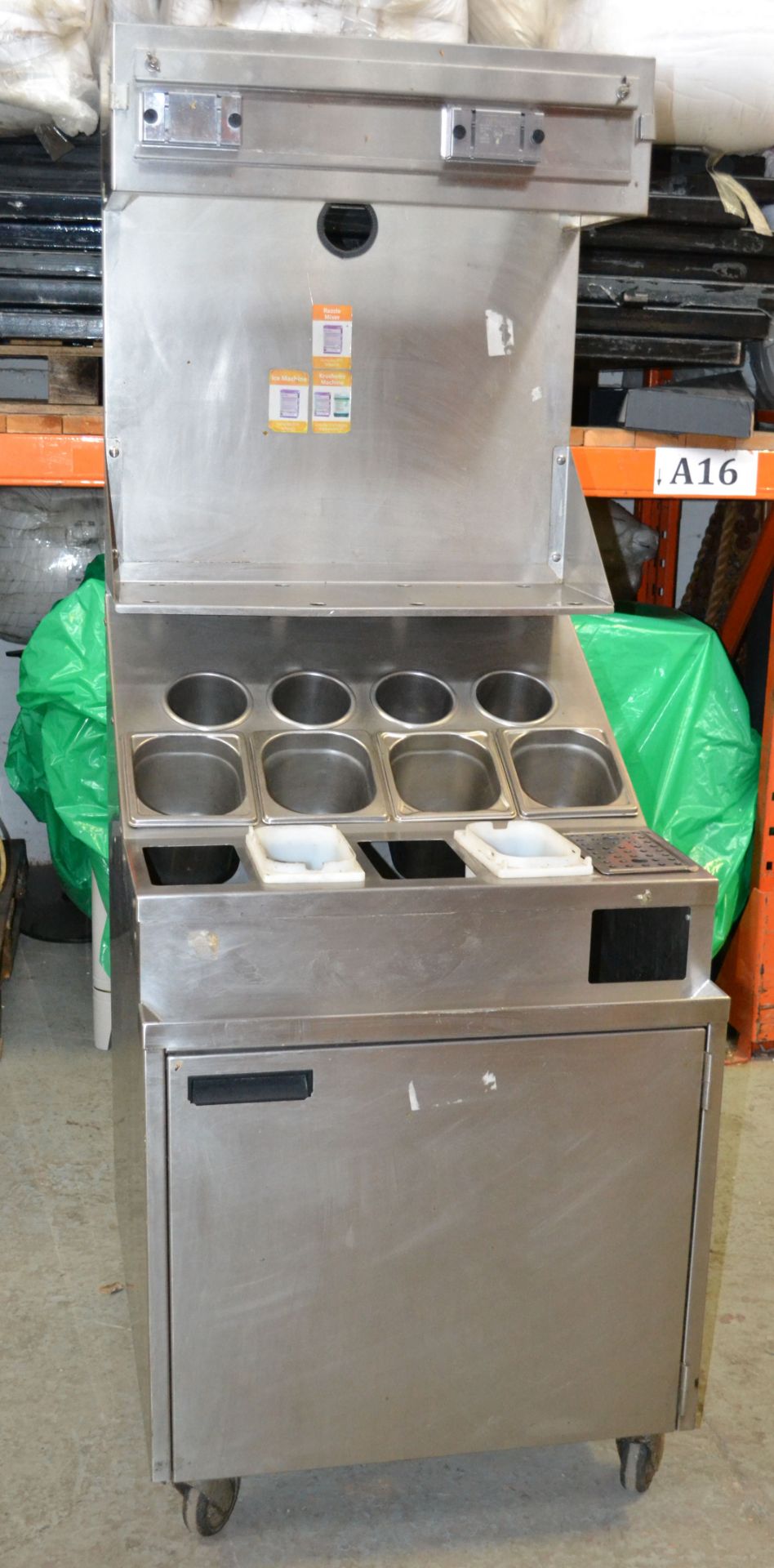 1 x Large Catering Serving / Topping Station - Ex-KFC- 67(w) x 76(d) x 178(h) cm - Ref: HM229 - - Image 3 of 14