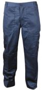 1 x Pair Of Blackrock/Baratec Mens Active Cargo Trousers - Size: 40" / LONG - Colour: NAVY BLUE -