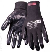 30 x Pairs Of BLACKROCK Lightweight Super Grip Nitrile Gloves - Various Sizes 10 & 11 - New/Unused
