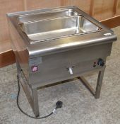 1 x Parry 9146.66W Electric Wet Bain Marie With Stand - 60.5 x 64 x 65.5(h) cm Inc. Stand - Ref: