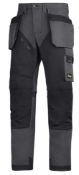 1 x Pair Of SNICKERS Snickers 6203 "Ruffwork" Holster Pocket Work Trousers - Size: 35" W / 32" L -