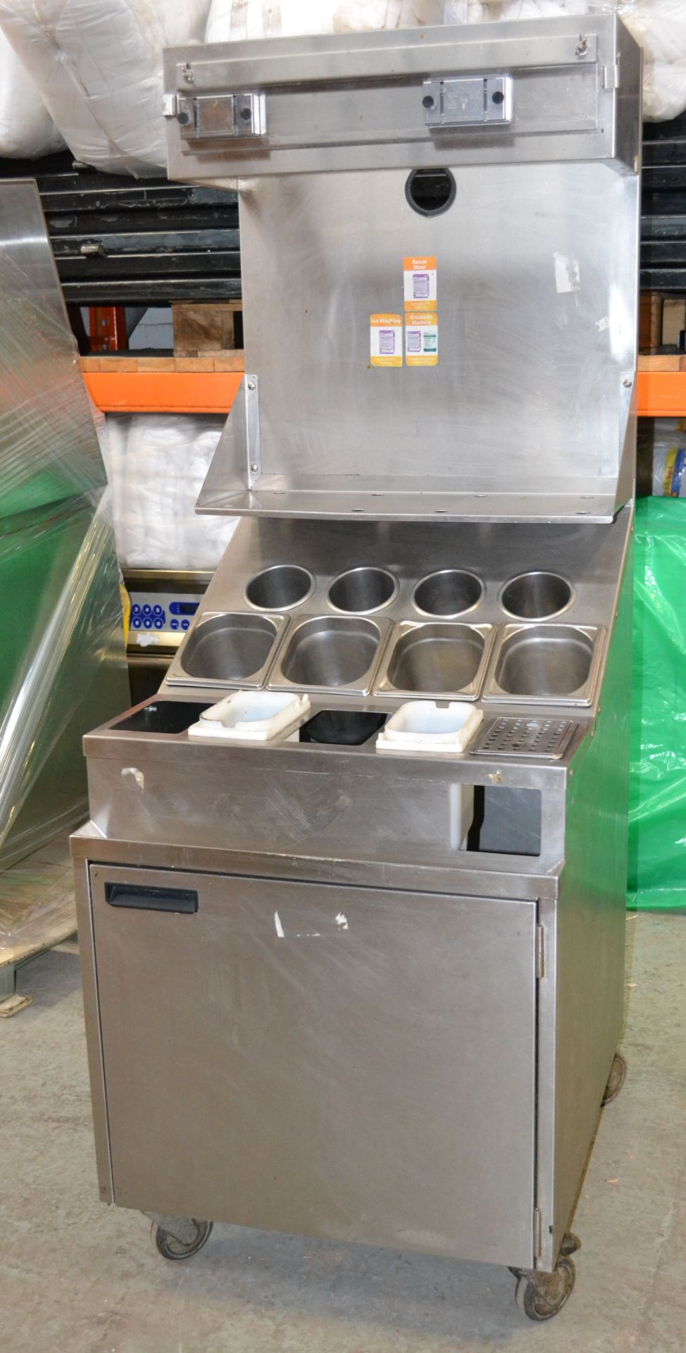 1 x Large Catering Serving / Topping Station - Ex-KFC- 67(w) x 76(d) x 178(h) cm - Ref: HM229 - - Image 2 of 14