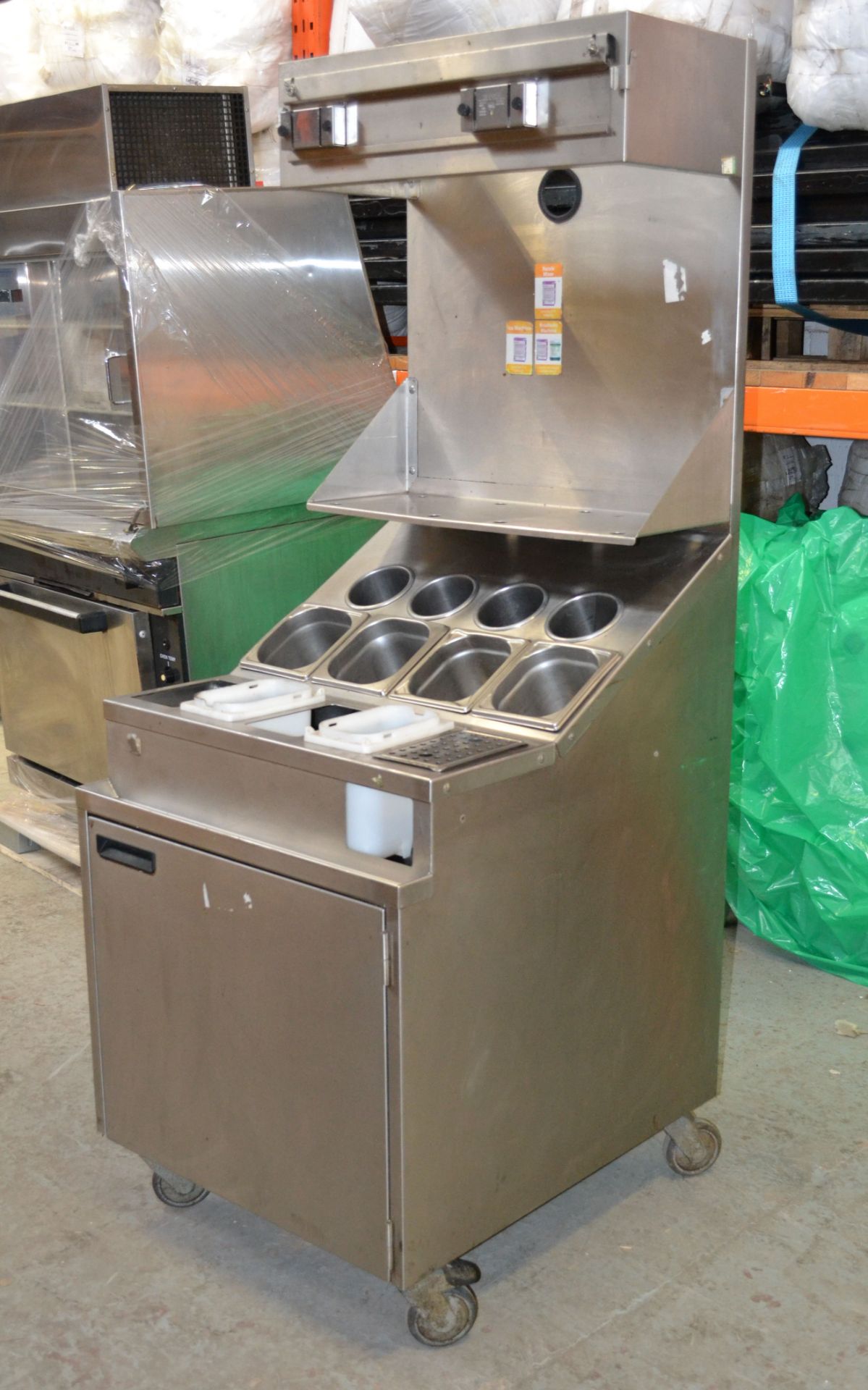 1 x Large Catering Serving / Topping Station - Ex-KFC- 67(w) x 76(d) x 178(h) cm - Ref: HM229 - - Image 4 of 14