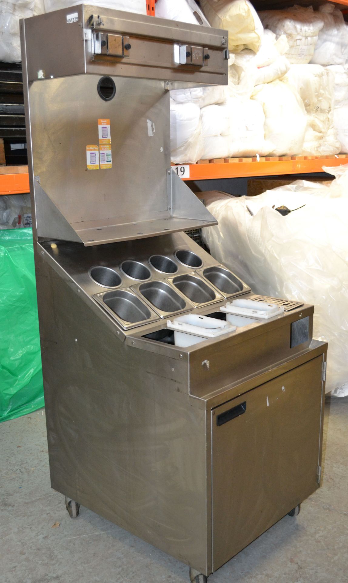 1 x Large Catering Serving / Topping Station - Ex-KFC- 67(w) x 76(d) x 178(h) cm - Ref: HM229 - - Image 6 of 14