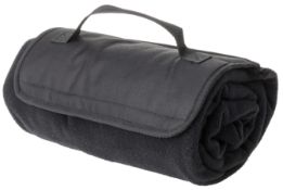 24 x Comfort Blankets With Carry Handles - Colour Black - Brand New Resale Stock - Size 1450mm x