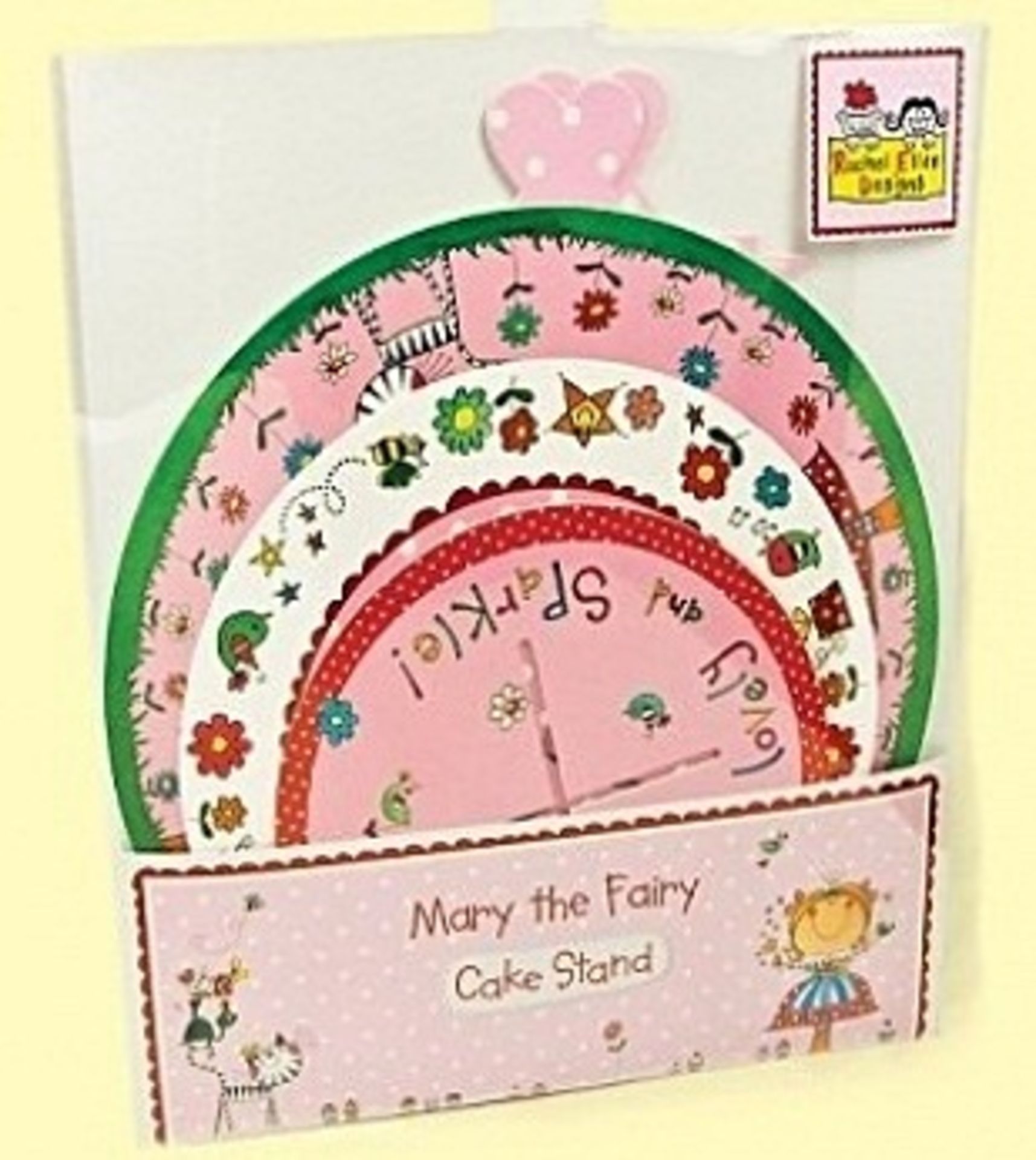 48 x Rachel Ellen Mary The Fairy 3 Tier Cardboard Cake Stands - New / Unused Stock - Stand - Image 2 of 3