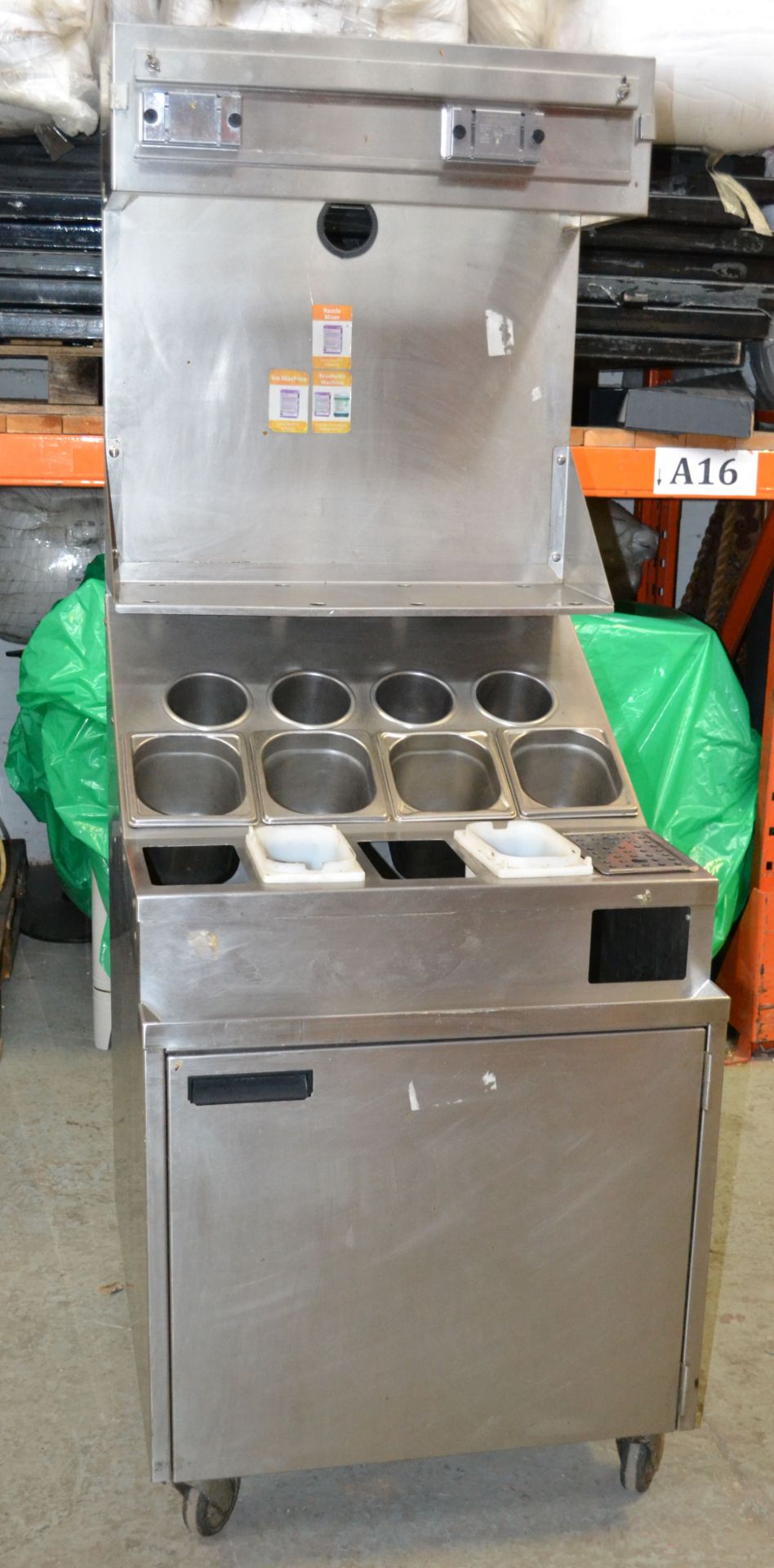 1 x Large Catering Serving / Topping Station - Ex-KFC- 67(w) x 76(d) x 178(h) cm - Ref: HM229 - - Image 10 of 14