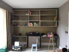 1 x LAGO Italian Made To Measure Living Room Modular Storage Installation - Colour Grey - Ref:L/