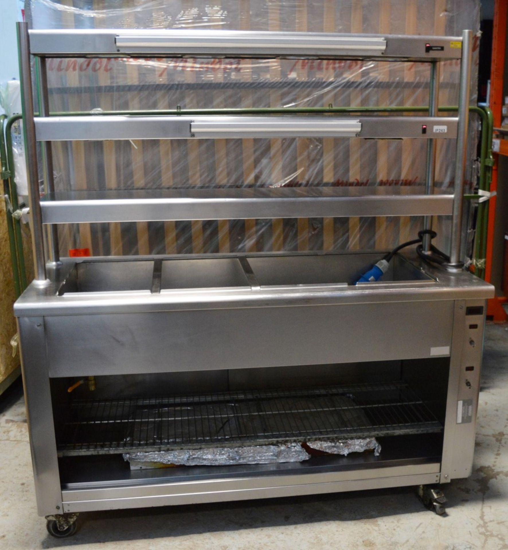 1 x Stainless Steel Heated Pass Through Gantry With Heated Food Well, Food Warming Cupboards, - Image 8 of 12