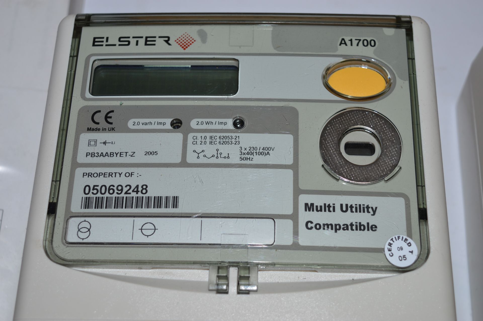 2 x Elstar ABB Programmable Polyphase Smart Meters - Mutli Utility Compatible - Model A1700 - - Image 5 of 9