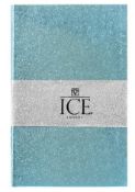 50 x Ice London "GLITTER" Notebooks - Designer Stationery In An Eye-Catching Colour (BLUE) - Ref:
