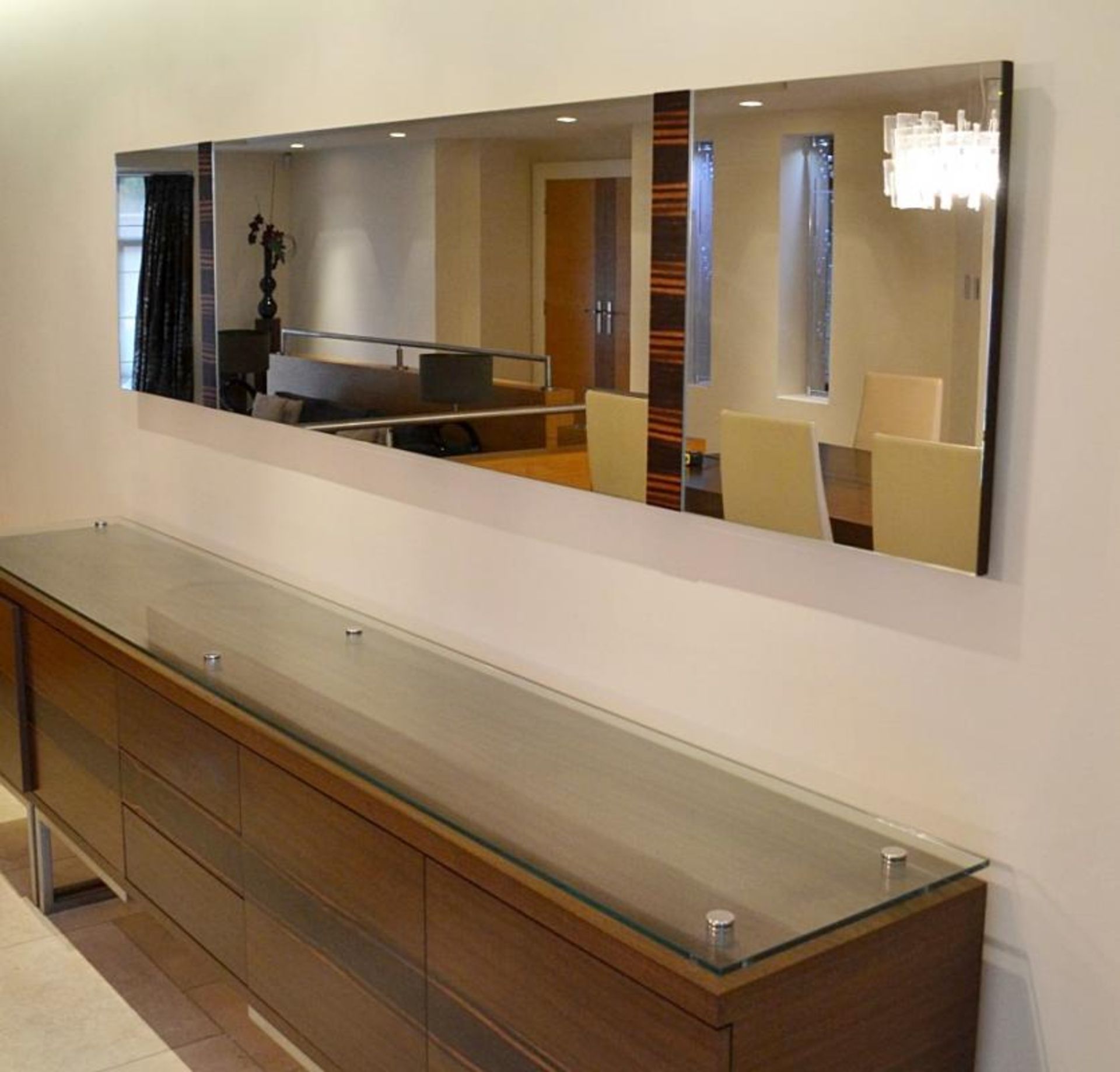 1 x Bespoke Especially Made To Order Long Wall Mirror - Dimensions: L275 x H59 x D5cm - Ref: 49/DR01