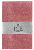 100 x Ice London "GLITTER" Notebooks - Designer Stationery In An Eye-Catching Colour (PINK) - Ref: