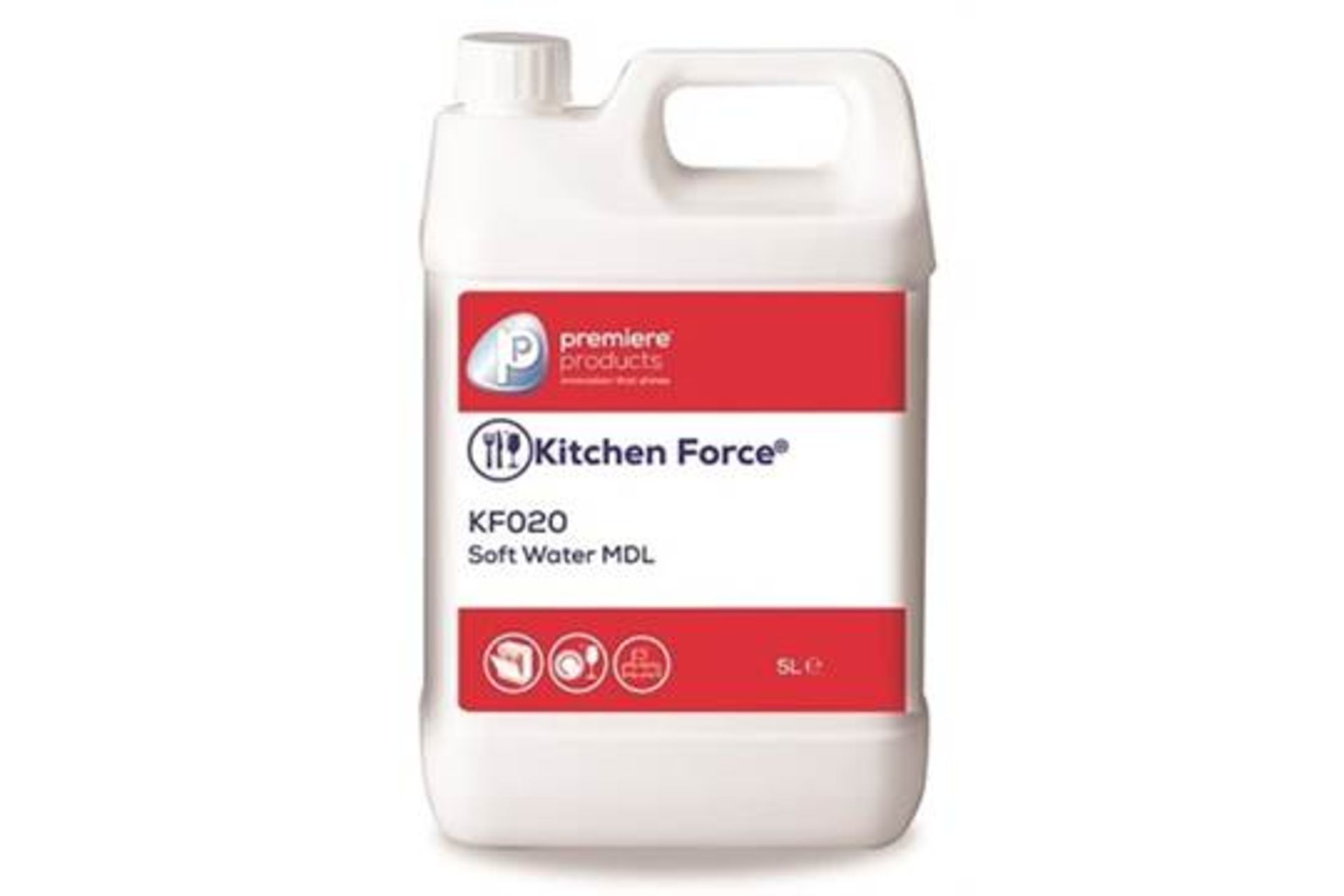 2 x Kitchen Force 5 Litre Soft Water Machine Dishwashing Liquid For Commercial Dishwashing -