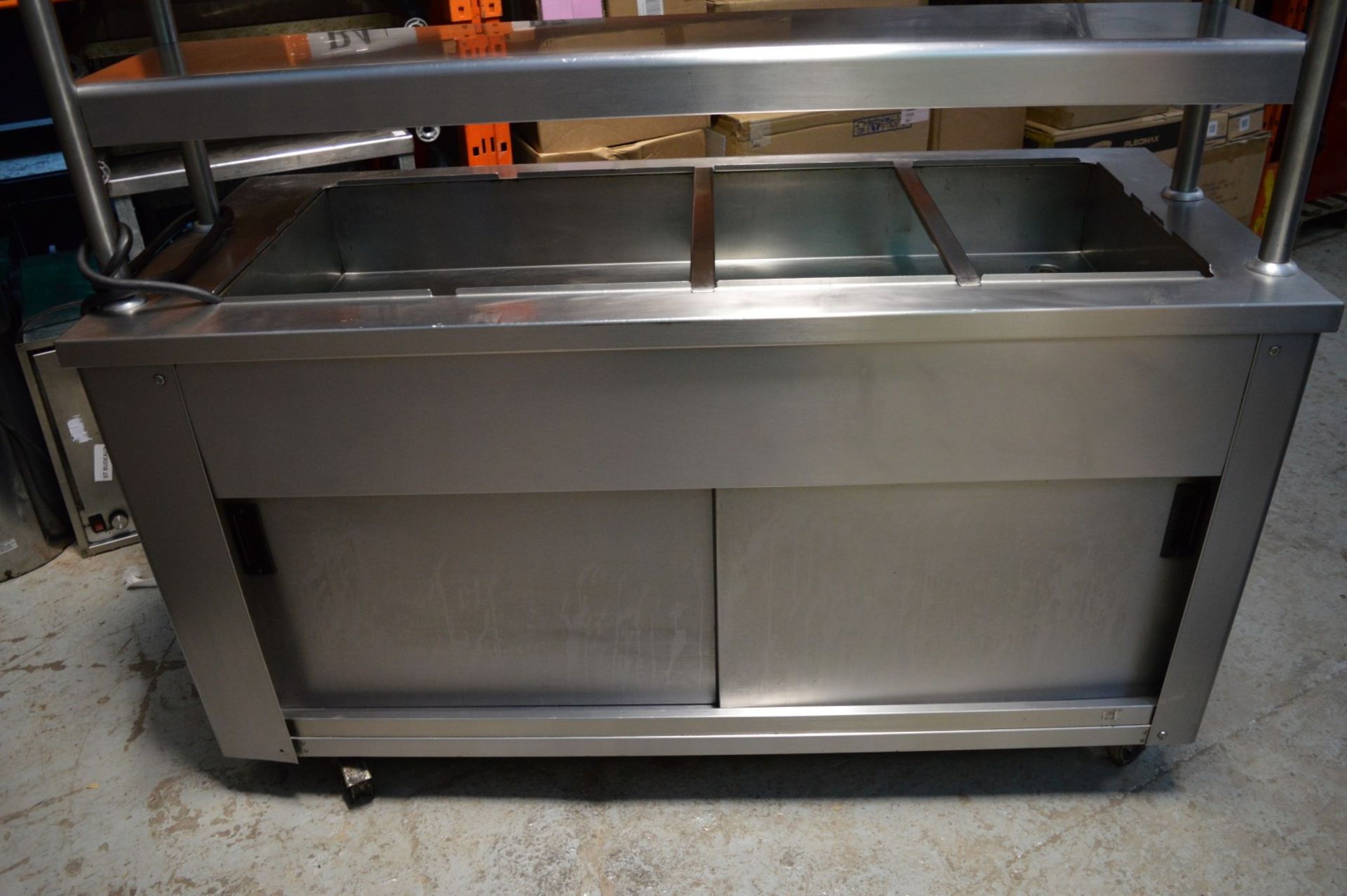 1 x Stainless Steel Heated Pass Through Gantry With Heated Food Well, Food Warming Cupboards, - Image 5 of 12