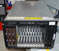 1 x IBM BladeCenter Chassis With 3 x HS21 Servers - Model 8677-3XY - CL400 - Ref IT457 - Location:
