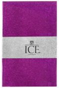 100 x Ice London "GLITTER" Notebooks - Designer Stationery In An Eye-Catching Colour (PURPLE) - Ref: