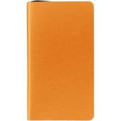 100 x ICE LONDON "Slim" Faux Leather Covered Notebooks In Bright Orange - Dimensions: 17.7 x