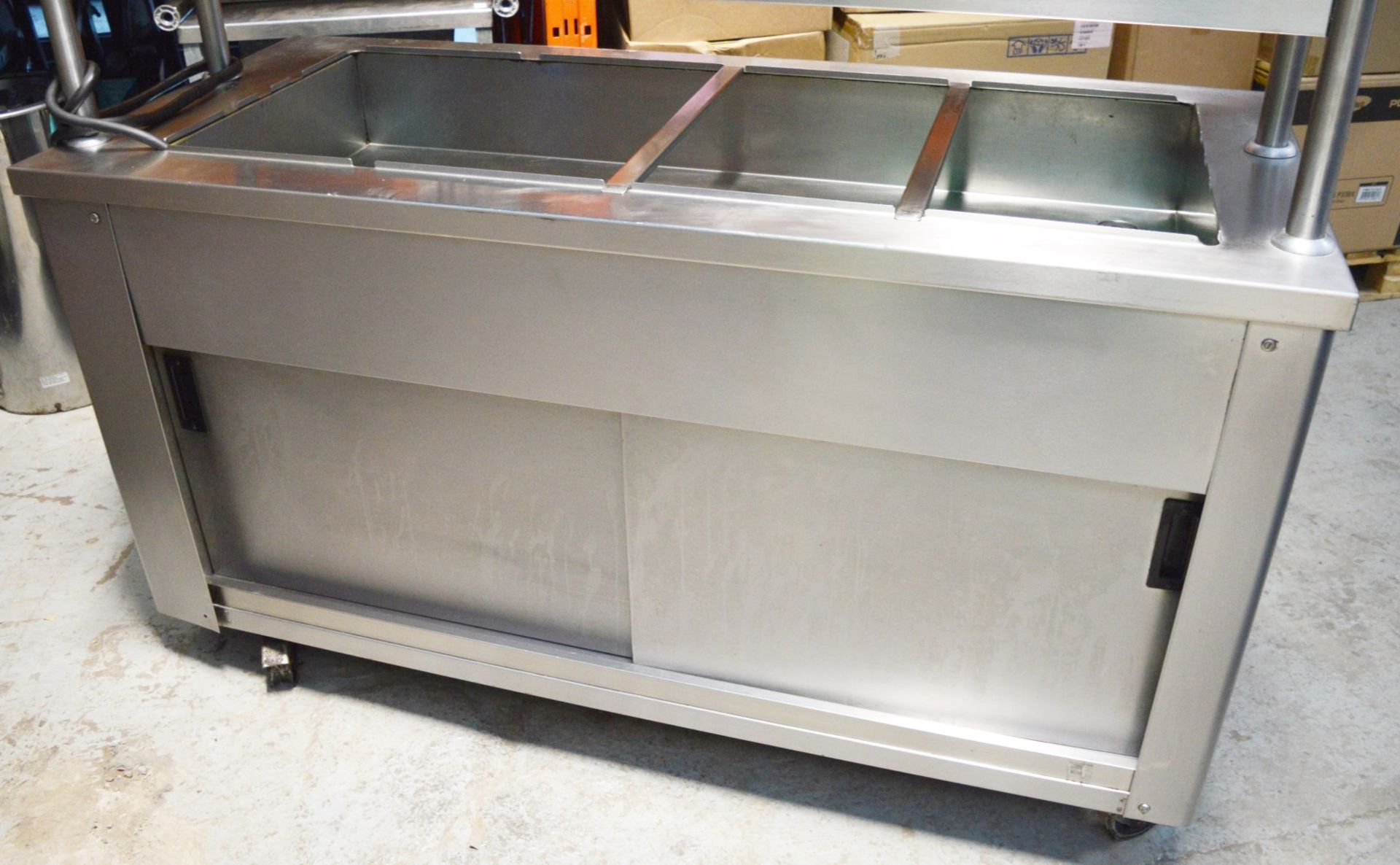 1 x Stainless Steel Heated Pass Through Gantry With Heated Food Well, Food Warming Cupboards, - Image 6 of 12