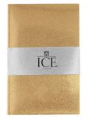 100 x Ice London "GLITTER" Notebooks - Designer Stationery In An Eye-Catching Colour (GOLD) - Ref: