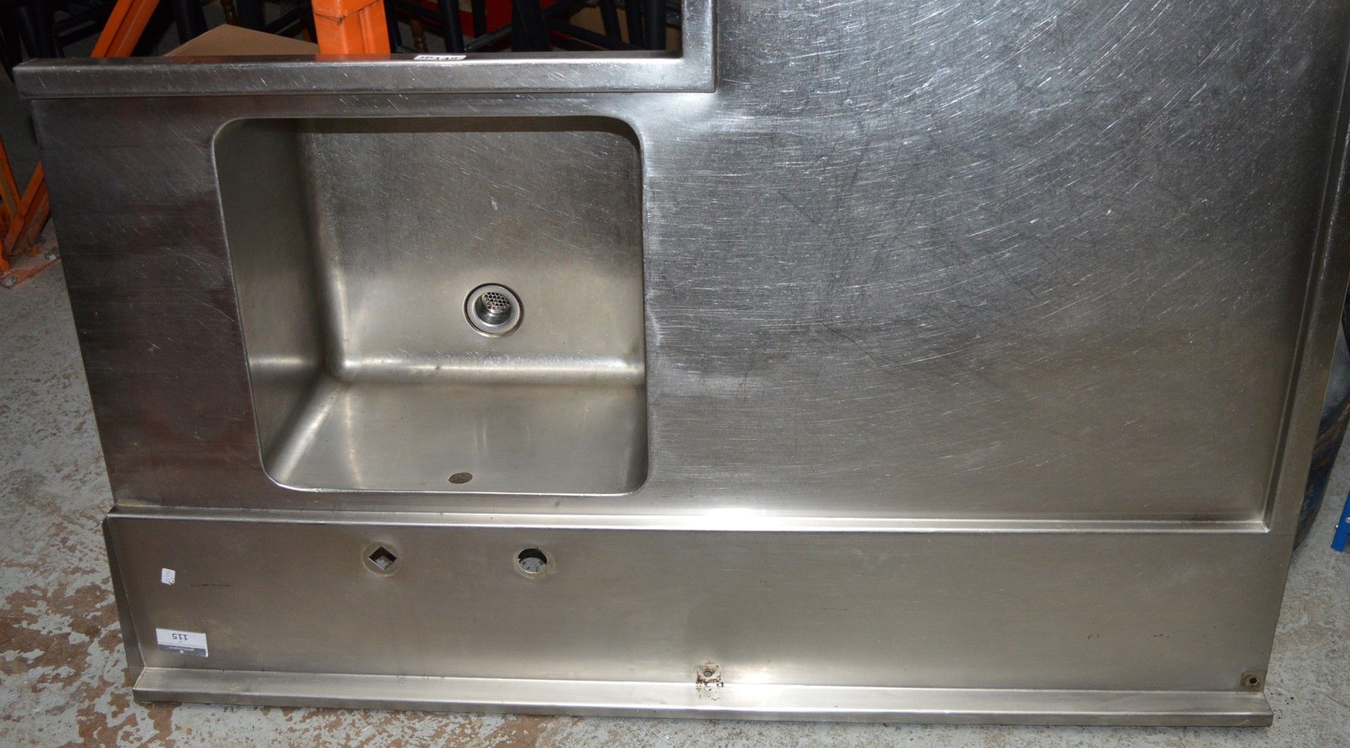 1 x Commercial Kitchen Corner Sink Drainer Unit - Top Only Legs Not Included - CL232 - Ref JP148 - - Image 2 of 6